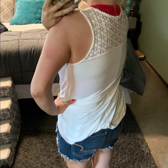 Old Navy White Tank Blouse Sz Small (bin1) - Picture 8 of 8